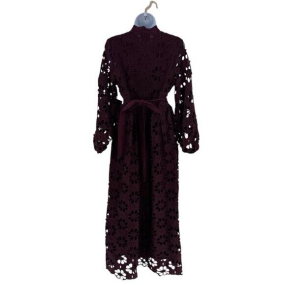 Tuckernuck NEW Merlot Lace Calliope Long Sleeve Chic Maxi Dress Size XL - Picture 8 of 12